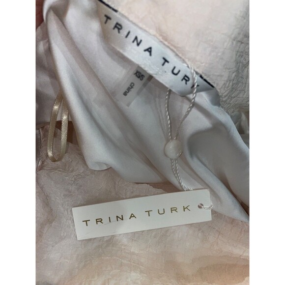 Trina Turk Women's Concourse 2 Faux Wrap Crinkle Boho Blouse Top size XS/S NWT - Picture 7 of 9